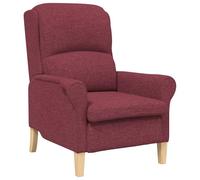 vidaXL Fauteuil Moderne Rouge Vin Tissu en Polyester avec Structure en Bois