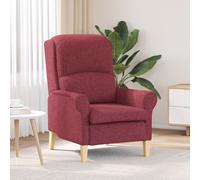 Vidaxl Fauteuil Moderne Rouge Vin Tissu En Polyester Avec Structure En Bois
