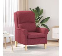 vidaXL Fauteuil Moderne Rouge Vin Tissu en Polyester avec Structure en Bois