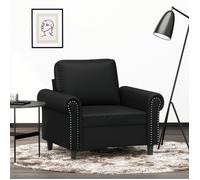 Vidaxl Fauteuil Noir 60 Cm Similicuir Noir