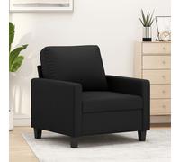 Vidaxl Fauteuil Noir 60 Cm Similicuir Noir