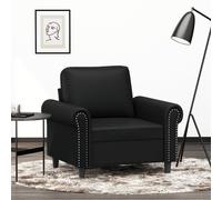 Vidaxl Fauteuil Noir 60 Cm Similicuir Noir