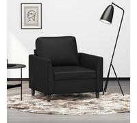 vidaXL Fauteuil, Siège avec Accoudoirs et Dossier Rembourrés, Canapé avec Coussin, Meuble de Salle de Séjour, Moderne, Noir 359323