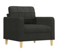 vidaXL Fauteuil Noir 60 cm Tissu, Fauteuil, Fauteuil de Baignoire, Fauteuil Club, canapé, canapé Confortable, siège de canapé, Fauteuil TV