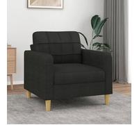 vidaXL Fauteuil Noir 60 cm Tissu, fauteuil, fauteuil de baignoire, fauteuil club, canapé, canapé confortable, siège de 359079