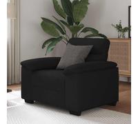 vidaXL Fauteuil noir 60 cm tissu, fauteuil canapé simple, fauteuil d'appoint, fauteuil de relaxation, fauteuil de salon, 4105289