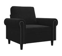 vidaXL Fauteuil Noir 60 cm Velours