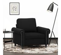 vidaXL Fauteuil Noir 60 cm Velours