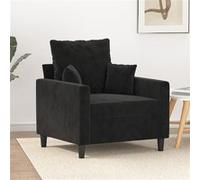 Vidaxl Fauteuil Noir 60 Cm Velours Noir