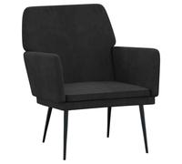 vidaXL Fauteuil Noir 62x79x79 cm Velours