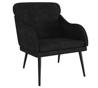 vidaXL Fauteuil 351440 Velours Noir 63x76x80 cm