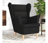 vidaXL Fauteuil noir 74x84x100 cm tissu, fauteuil relax, fauteuil de salon, chaise de chambre à coucher, chaise longue, 4016897