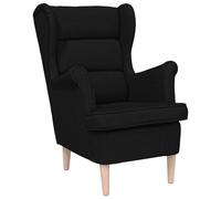 vidaXL Fauteuil noir 74x84x100 cm tissu, fauteuil relax, fauteuil de salon, chaise de chambre à coucher, chaise longue, 4016897
