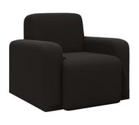 vidaXL Fauteuil Noir Bou auteuil Moderne d'intérieur, Confort baleiné, élégant pour se détendre, mobilier Chic, Design stylé