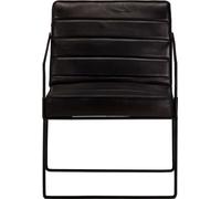 Fauteuil Chaise de Salon Fauteuil de Bureau Chaise de Chambre Fauteuil de Salle de Séjour Maison Intérieur Noir Cuir Véritable