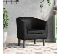Vidaxl Fauteuil Noir Similicuir Noir