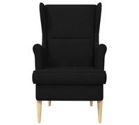 vidaXL fauteuil Noir tissu