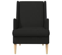 vidaXL fauteuil Noir tissu