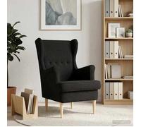vidaXL fauteuil Noir tissu 42029894