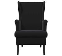 vidaXL fauteuil Noir Velours