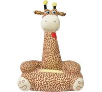 vidaXL Fauteuil pour enfant en peluche Girafe Marron