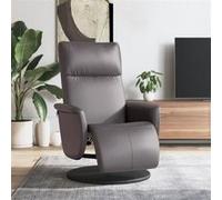 vidaXL Fauteuil réglable avec repose-pieds similicuir gris Gris G
