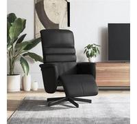 vidaXL Fauteuil réglable avec repose-pieds similicuirnoir Noir G