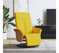 Vidaxl Fauteuil Inclinable Avec Repose-Pieds Jaune Clair Tissu Jaune