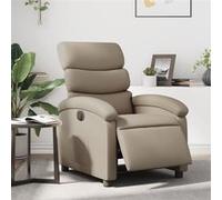 Fauteuil réglable électrique similicuir cappuccino