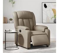 vidaXL Fauteuil réglable électrique similicuir cappuccino Marron G