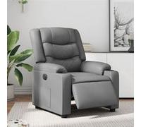 Vidaxl Fauteuil Inclinable Électrique Gris Similicuir Gris