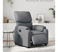 vidaXL Fauteuil réglable électrique similicuir gris Gris G