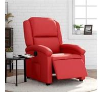 Vidaxl Fauteuil Inclinable Électrique Rouge Similicuir Rouge