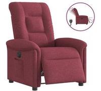 vidaXL Fauteuil inclinable électrique Rouge bordeaux Tissu, fauteuil électrique pour personnes âgées, fauteuil inclinable, 3303237