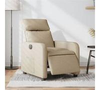Fauteuil réglable électrique tissu crème