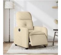 Vidaxl Fauteuil Inclinable Électrique Crème Tissu