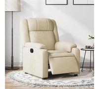 vidaXL Fauteuil réglable électrique tissu crème Crème G