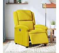 vidaXL Fauteuil inclinable électrique velours jaune