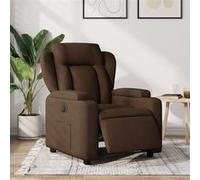 Fauteuil réglable électrique tissu marron