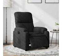vidaXL Fauteuil inclinable électrique noir tissu microfibre