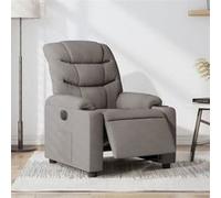 vidaXL Fauteuil inclinable électrique Chaise de relaxation dossier et accoudoirs Taupe tissu