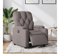 vidaXL Fauteuil de massage inclinable électrique en tissu Crème
