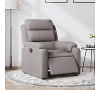 vidaXL Fauteuil relax électrique inclinable avec accoudoirs Tissu Taupe