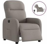 vidaXL Fauteuil réglable électrique tissu taupe Taupe G