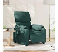 vidaXL Fauteuil réglable électrique tissu vert foncé Vert G