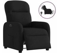 vidaXL Fauteuil réglable électrique tissunoir Noir G