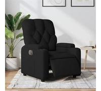 vidaXL Fauteuil inclinable électrique Dossier et repose-pied réglables Moderne Noir tissu