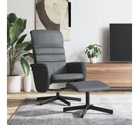 Vidaxl Fauteuil Inclinable Avec Repose-Pied Gris Similicuir Gris