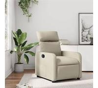 vidaXL Fauteuil inclinable Crème Similicuir