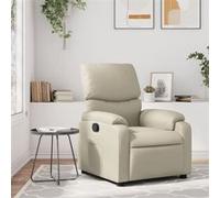 vidaXL Fauteuil inclinable – Chaise de relaxation avec repose-pieds, similicuir crème